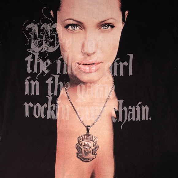 VINTAGE Dissizit Angelina Jolie T-Shirt - Picture 2 of 5